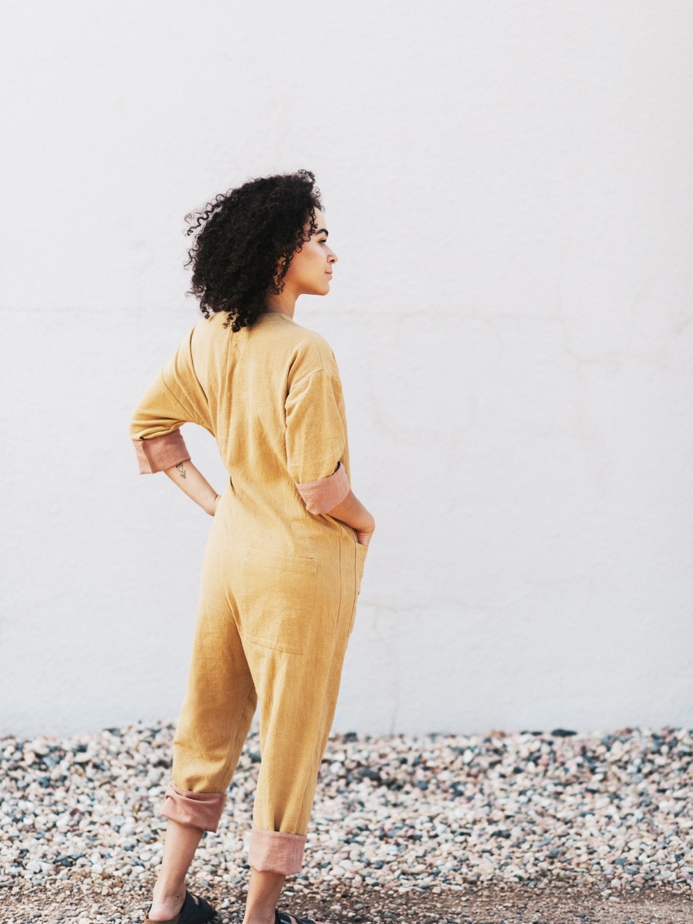 Happy French Gang Women’s M/L Jumpsuit with 2 Front Pockets and 1 back pocket